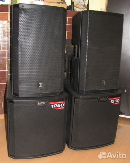 Колонки активные EV+Сабы Alto 4500Вт 4шт BD-38sm