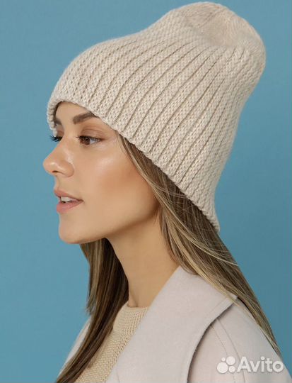 Шапка вязаная бини демисезон