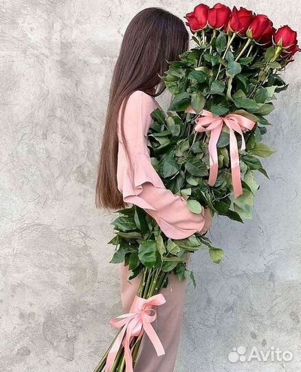 Розы высокие Доставка цветов