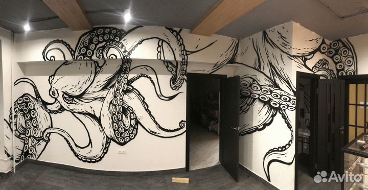 Роспись стен, граффити-оформление