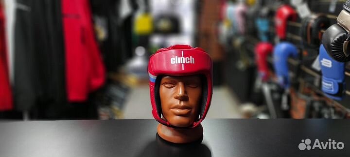 Шлем боксерский clinch olimp dual красный