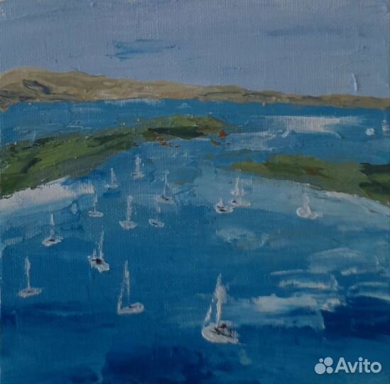 Картина Яхты в море