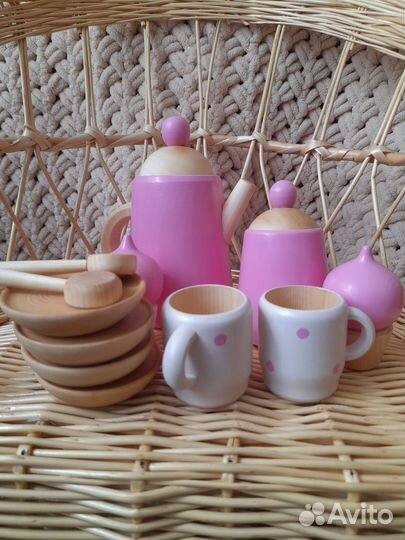 Деревянная детская посуда