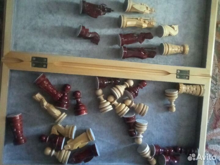 Шахматы деревянные ручной работы, резные