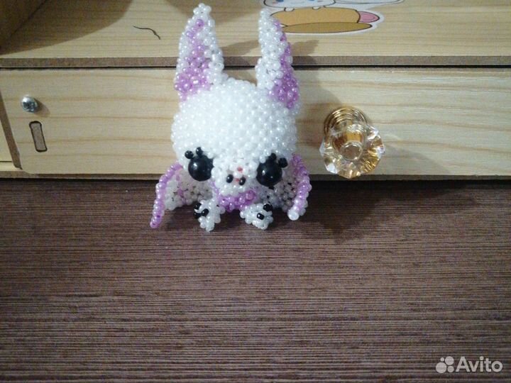Амигуруми из бисера летучая мышь