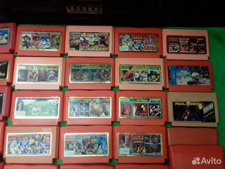 Картриджи с играми(Dendy,Sega)