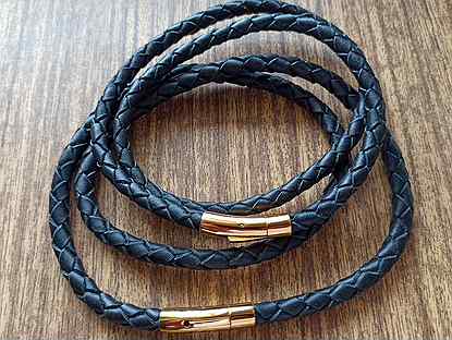 Толстый кожаный шнурок для крестика (гайтан) 6 мм