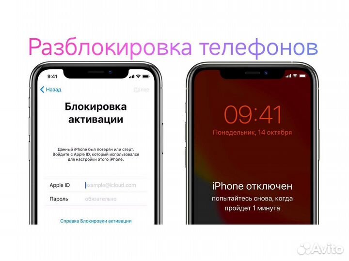 Разблокировка: iPhone,Samsung,Xiaomi,Huawei