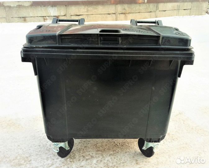 Пластиковый бак для мусора 660л Ш7483