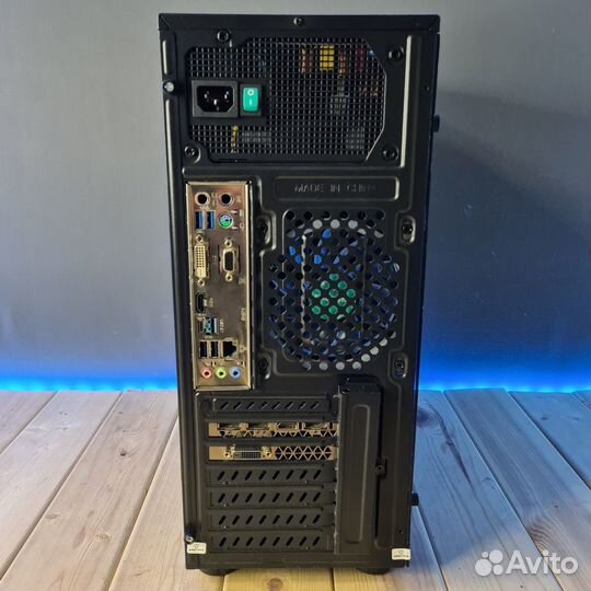 Игровой пк Intel Core i3-8100/16гб/SSD/HDD/GTX 106