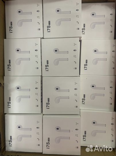 Беспроводные наушники i7S TWS белые на ремонт