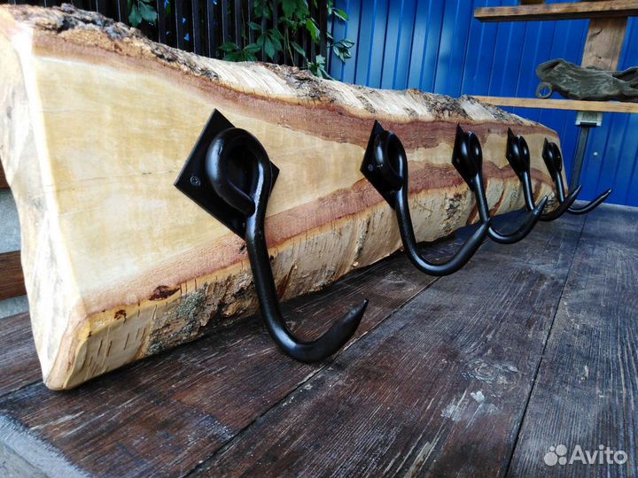 Вешалка из массива березы