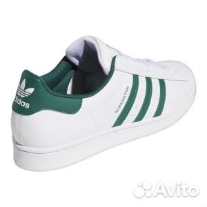 Кеды Adidas Superstar, белый/зеленый