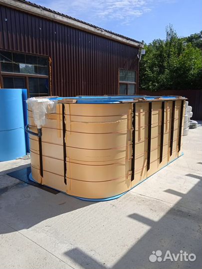 Пластиковый бассейн для дачи размером 3х5х1.5м