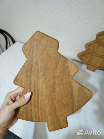 Менажница ёлочка,тарелка новогодняя,разделочная до