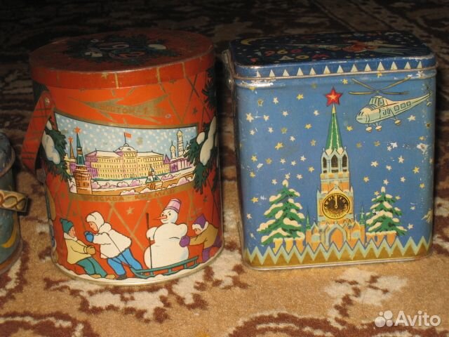 3- Банка Жестяная С Новым Годом Космос Ракета 60г