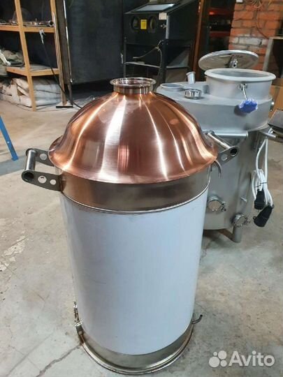 Котел кастрюля куб 95/120л с медной крышкой