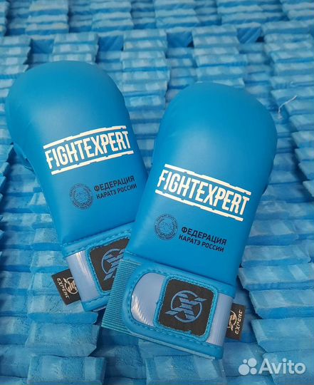 Перчатки, каратэ / синие