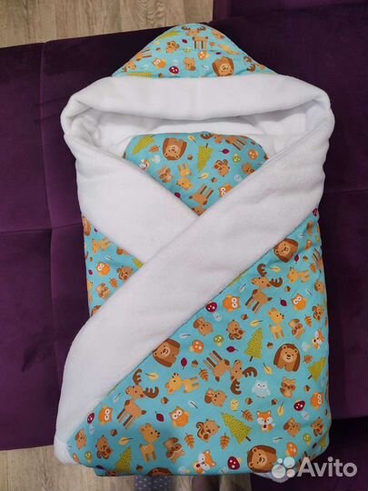 Конверт одеяло на выписку для новорождённых