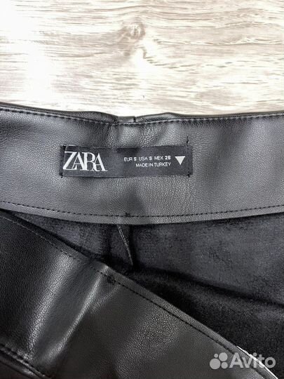 Шорты кожаные zara новые