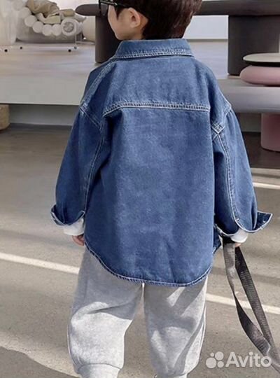 Джинсовая рубашка на мальчика 98