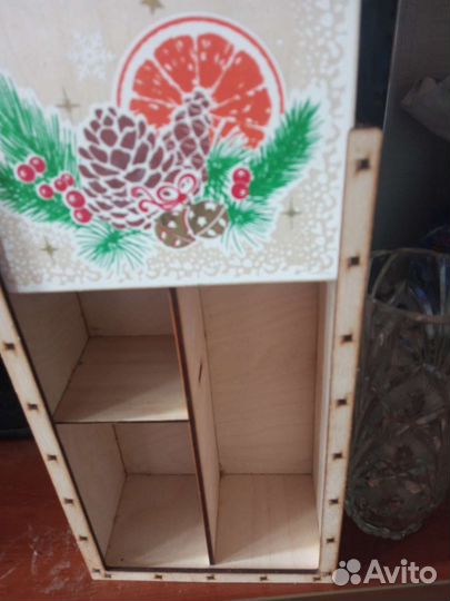 Коробка подарочная деревянная