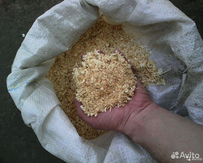 Опилки стружка в мешках