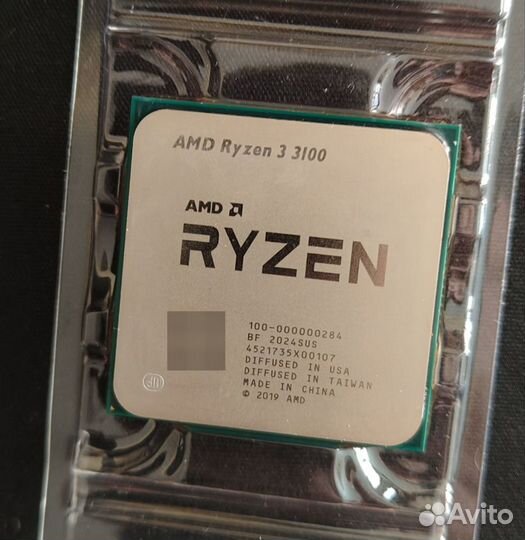Процессор Ryzen 3 3100. 4 ядра,8 потоков