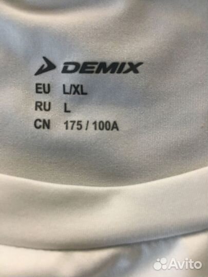 Футболки тренировоч.мужская demix,р.L\XL,белая Х/Б
