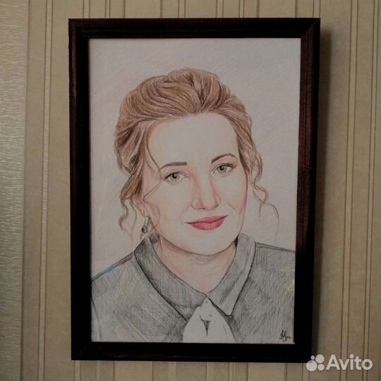 Портрет по фото карандашами, красками, шарж