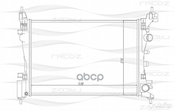 Радиатор opel Corsa 06- KK0144 free-Z