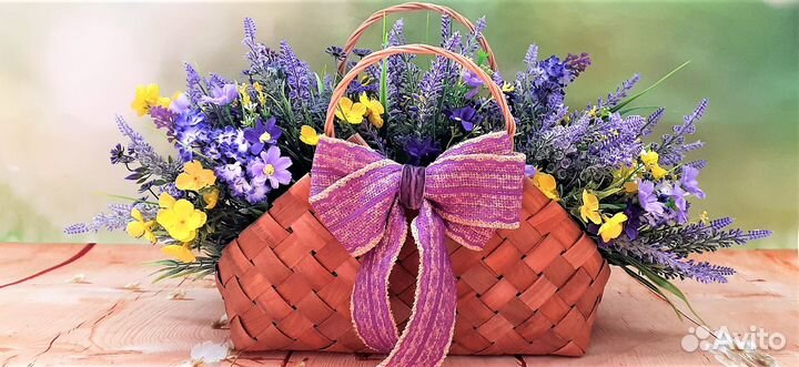 Корзинка с лавандой