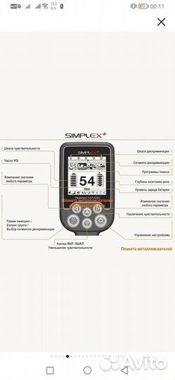 Металлоискатель NoktaMakro Simplex Plus