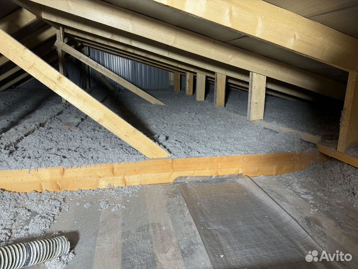 Утепление эковатой