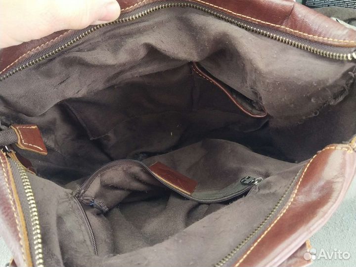 Сумка мужская натуральная кожа бу