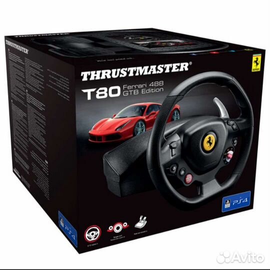 Руль для PS4 thrustmaster t80 Ferrari 488