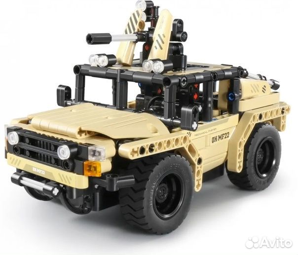 Конструктор военный джип QiHui 370 деталей (2в1, п