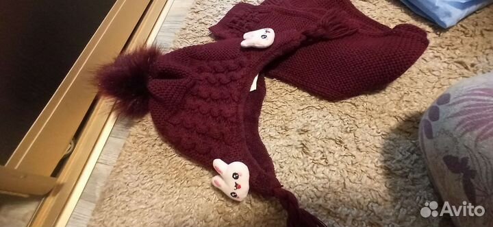 Шапка шарфик Деми на 1,6-2,5 года