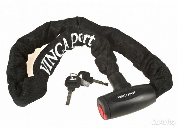 Велозамок - цепь надёжная 8*1200мм, оплетка. Vinc