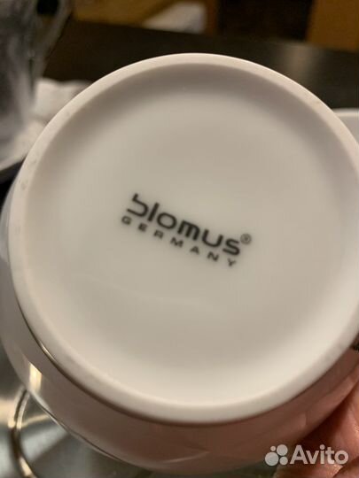 Чашки с блюдцем.хайтек.Немец.фарфор/сталь