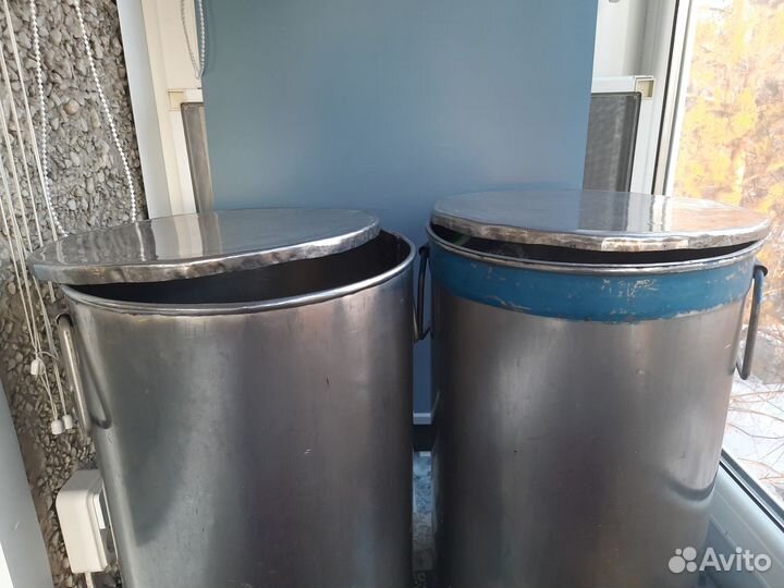 Бачок с крышкой из нержавейки 45 литров для воды