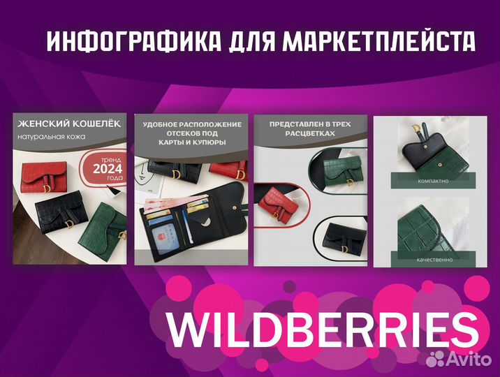 Дизайн карточек для WB/инфографика