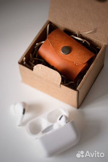 Кожаный чехол для AirPods pro, 2, 3 поколения