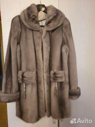Шуба норковая серая бабочка 46-48