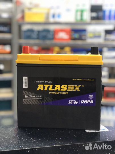 Аккумулятор 75b24l Atlas Bx 55/500en прямой