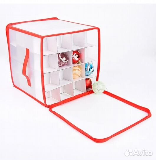 Органайзер коробка для хранения ёлочных игрушек