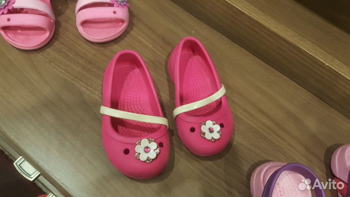 Обувь crocs для девочек с5, с 6 (3 пары)