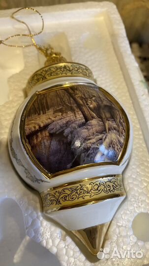 Винтажные елочные игрушки «Олени»