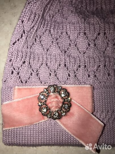 Новая вязаная шапочка на тёплую весну, р.52-54