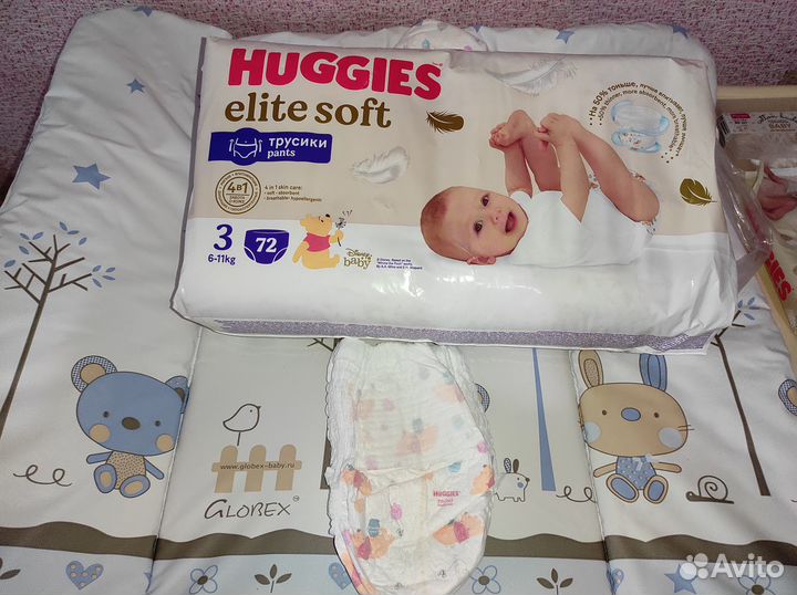 Подгузники трусики Хаггис элит софт 3 (6-11кг)
